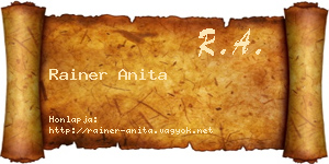 Rainer Anita névjegykártya